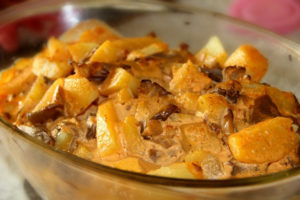 картошка с грибами в духовке