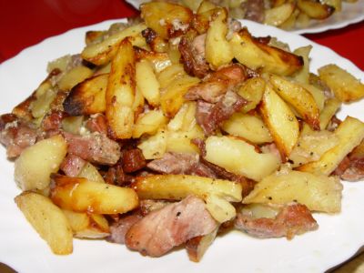 говядина с картошкой в духовке