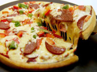 рецепт пиццы в духовке с колбасой